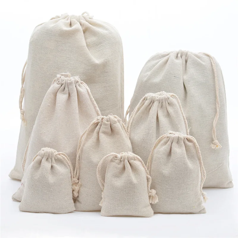 10pcs/lot Jute Cotton Linen Dr - Linen Bag Bulk recension och pris