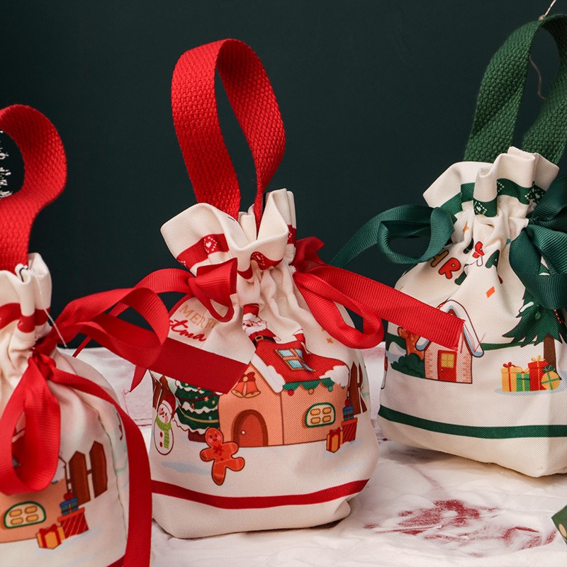 Small Christmas Gift Bag Eve P - Linen Bag Bulk recension och pris