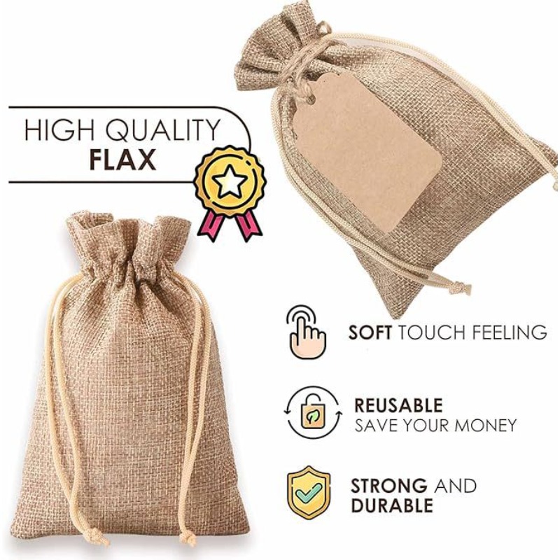 21/51pcs Linen Bundle Pocket,R - Linen Bag Bulk recension och pris