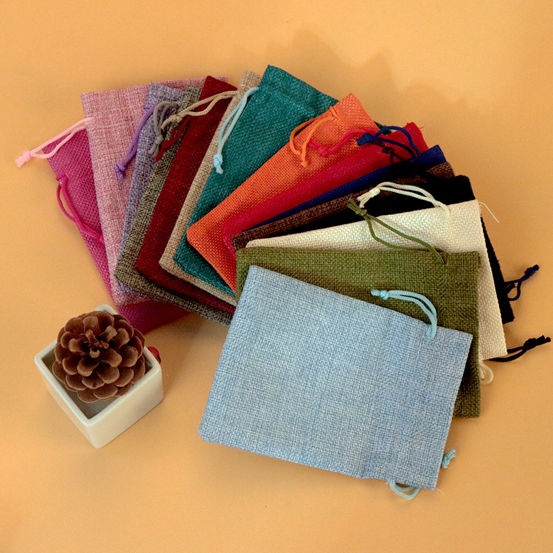 50pc/lot 7x9 9x12 10x14 13x18  - Linen Bag Bulk recension och pris