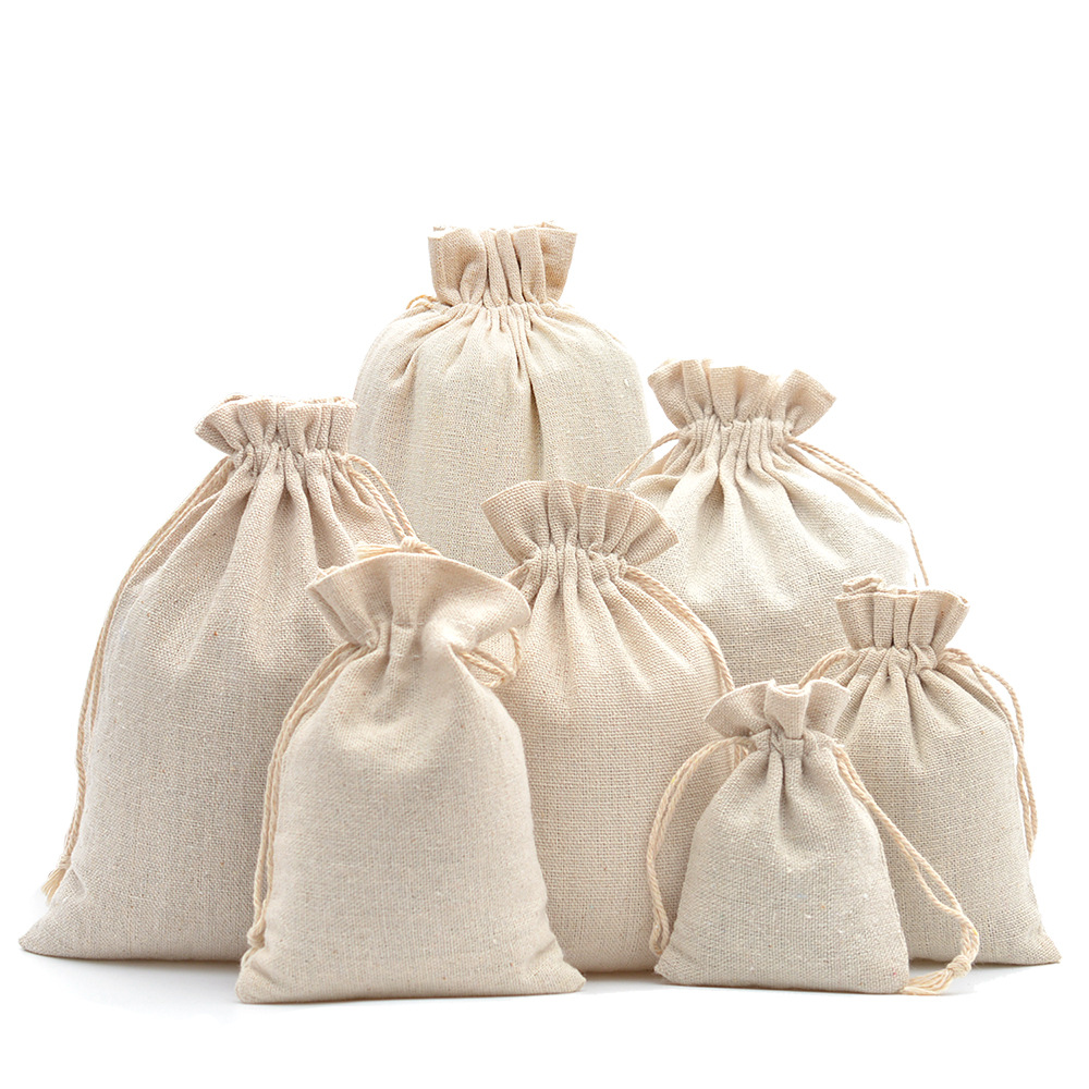 10pcs Cotton Linen Drawstring  - Linen Bag Bulk recension och pris