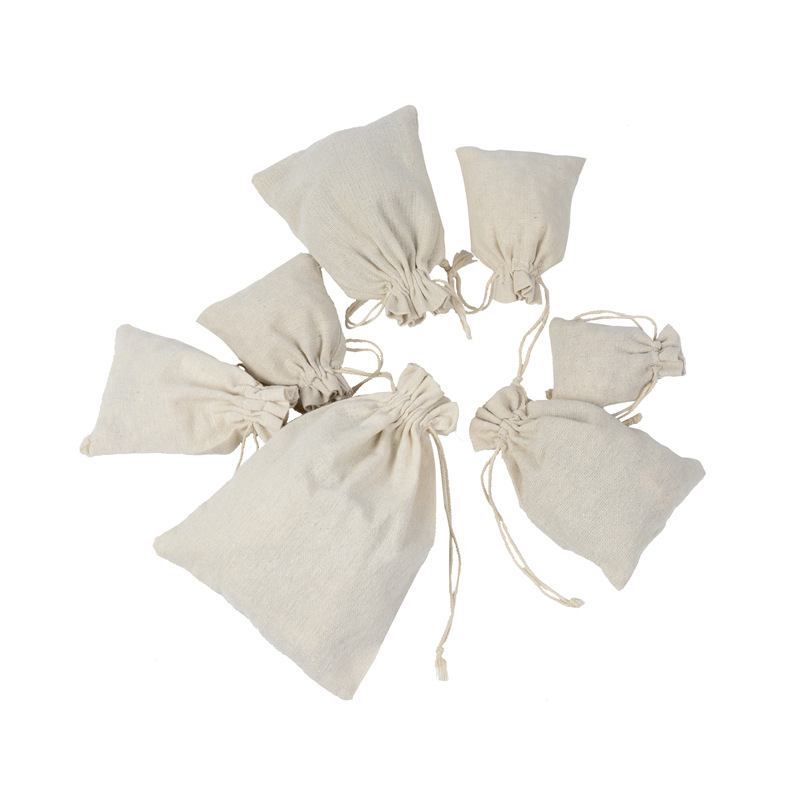 10pcs Cotton Linen Drawstring  - Linen Bag Bulk recension och pris