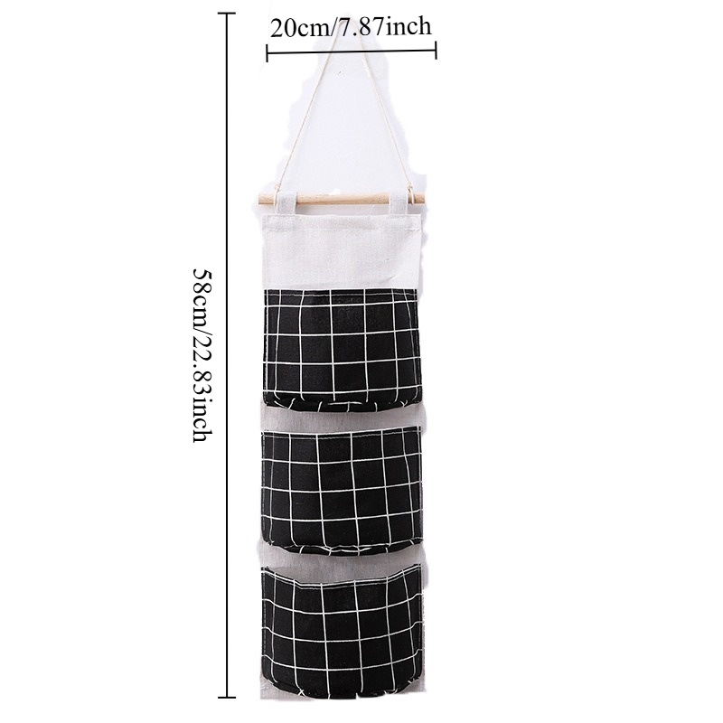 Plaid Cotton Linen Hanging Sto - Linen Bag Bulk recension och pris