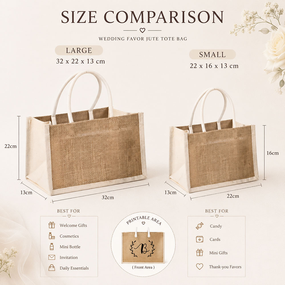 Custom Wedding Gift Bag Person - Linen Bag Bulk recension och pris